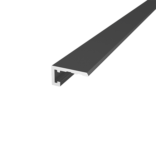 Плінтус алюмінієвий 2500×8,1×15мм RAL9005 Чорний матовий