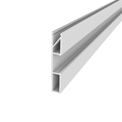 Плінтус алюмінієвий 2500×9,8×60мм Срібло