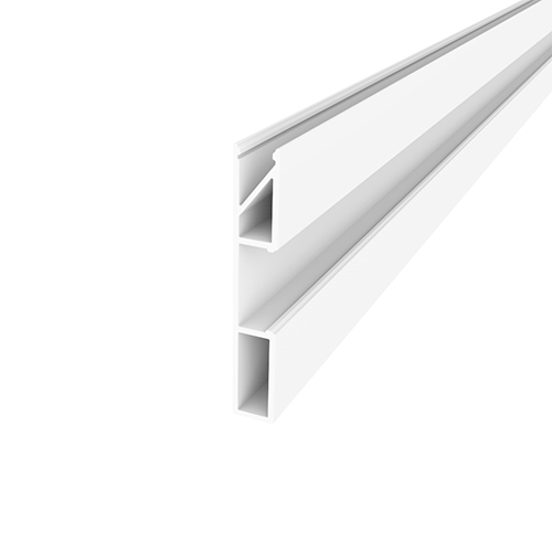 Плінтус алюмінієвий 2500×9,8×60мм RAL9016 Білий матовий