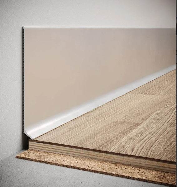 Плінтус алюмінієвий 2700×12×100мм RAL9003 Білий