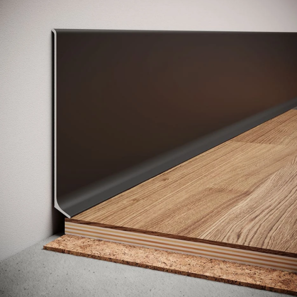 Плінтус алюмінієвий 2700×12×100мм RAL9005 Чорний