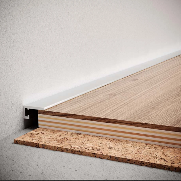 Плінтус алюмінієвий 2700×6×12мм Срібло матове